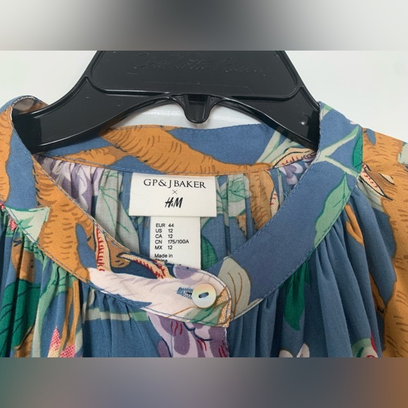 H&M Floral Blouse - Blue and Pink - Picture 4 of 7